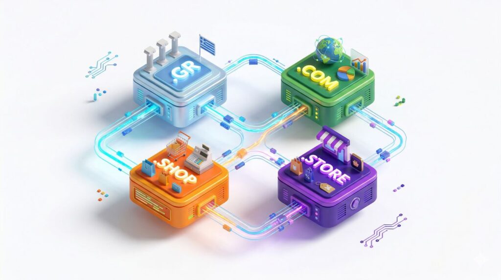 Οι δημοφιλέστερες καταλήξεις domain για ηλεκτρονικό εμπόριο
