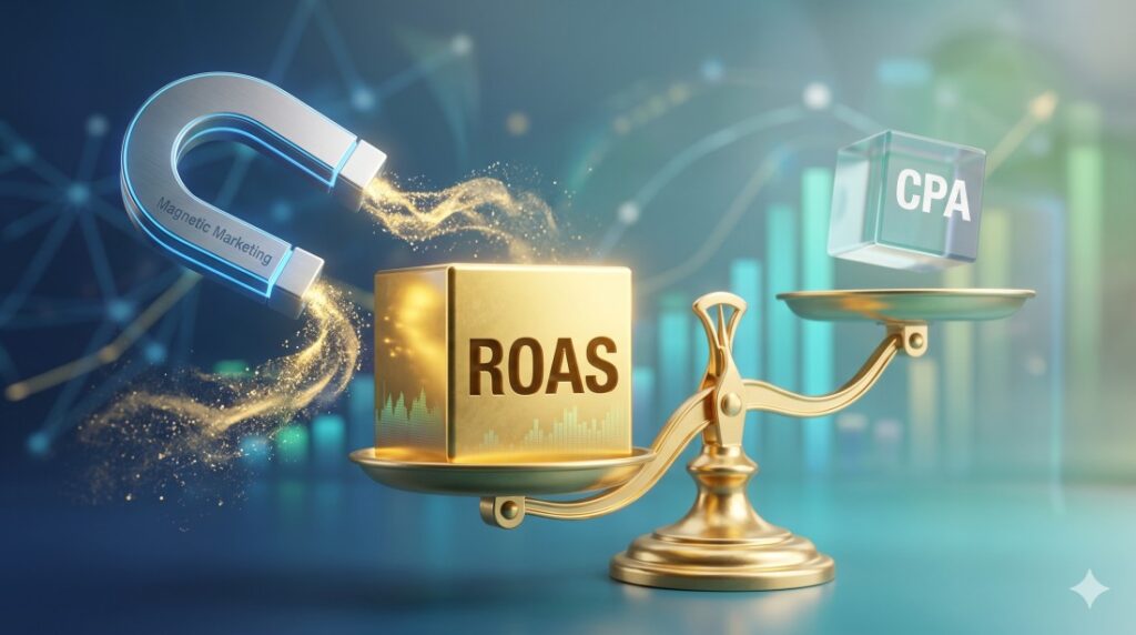 Η ισορροπία μεταξύ ROAS και CPA μέσω στρατηγικής CRO από την Magnetic Marketing Greece.