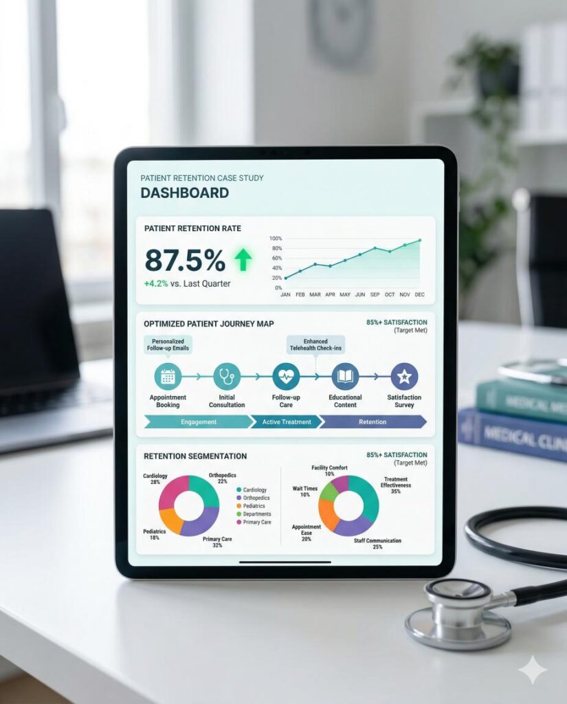 Ταμπλό δεδομένων CRM για τη μέτρηση του Patient Retention.