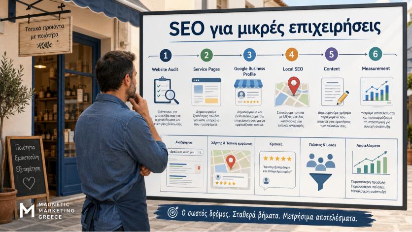 SEO για μικρές επιχειρήσεις με πρακτική στρατηγική προτεραιοτήτων